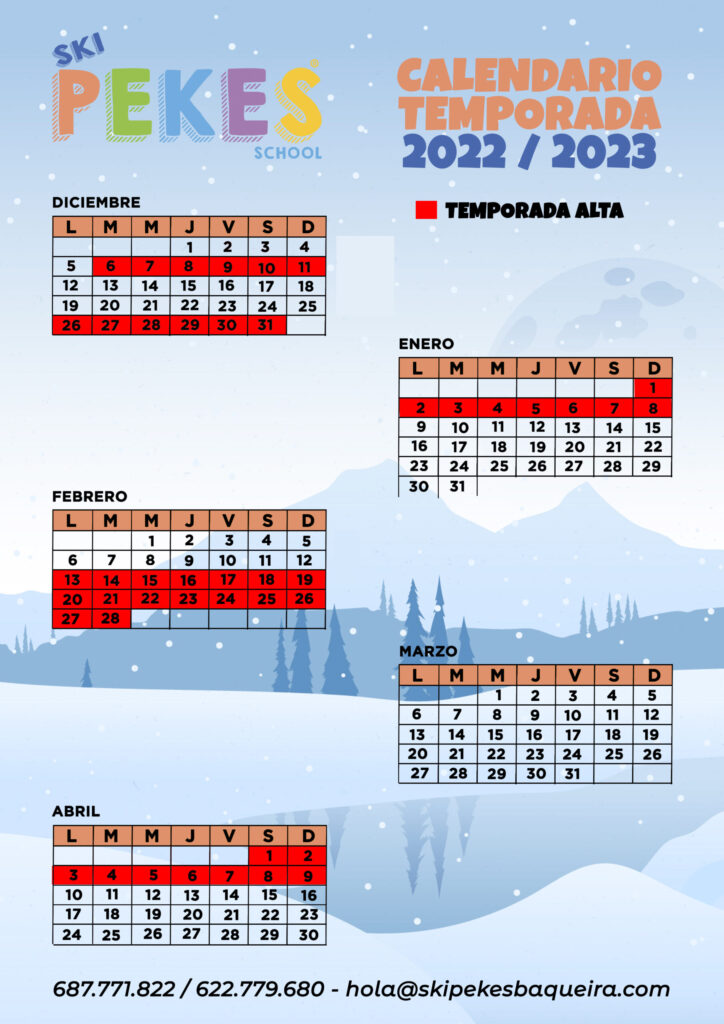calendario temporada 2021-2022